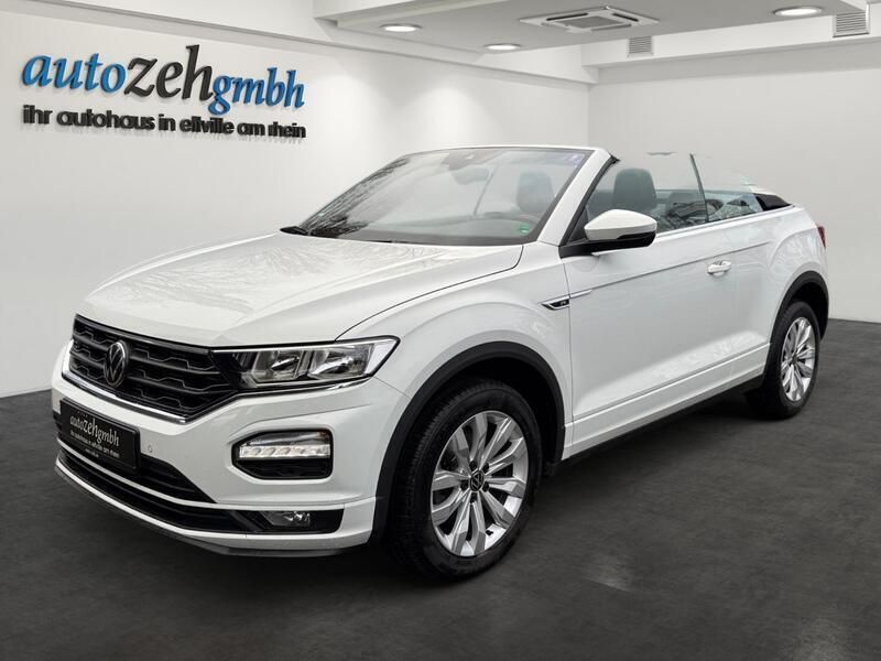 White metallic Gebraucht 2021 VW T-Roc Cabriolet R-line Cabrio | 26.900 € (Fairer Preis) - Bild 1/4