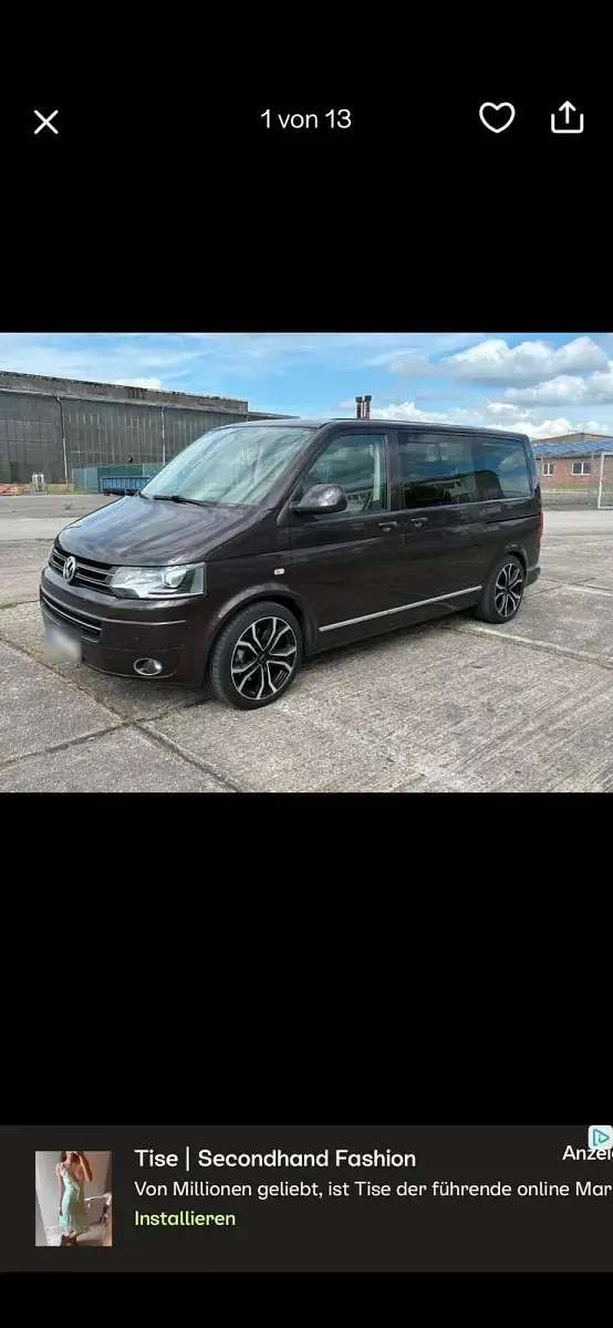 Gebraucht VW Multivan Highline 180 PS (132 kW) 2012 Braun Van / Kleinbus