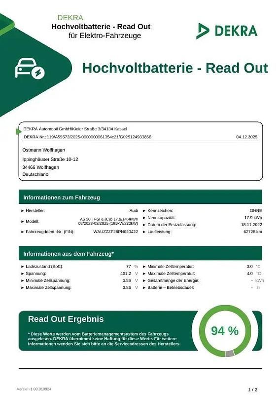Gebraucht Audi A6 S-Line 299 PS (219 kW) 2022 Terragrau metallic Kombi