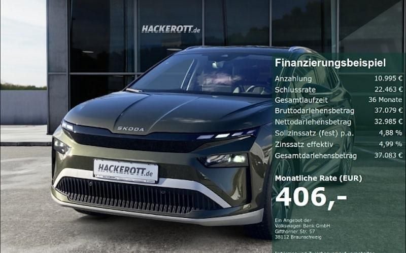 Grün Gebraucht 2025 Skoda Enyaq iV Lodge SUV | 43.980 € (Guter Preis) - Bild 1/4