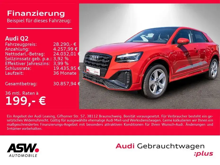 Gebraucht Audi Q2 S-Line 150 PS (110 kW) 2025 Progressivrot metallic SUV