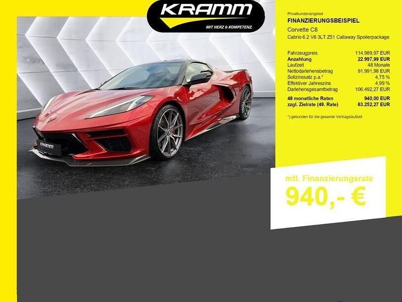 Second-hand Corvette C8 482 CP (354 kW) 2023 Roșu Cabrio