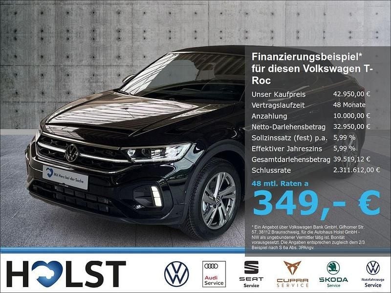 Schwarz Neu 2025 VW T-Roc Cabriolet R-line Cabrio | 42.950 € (Guter Preis) - Bild 1/4