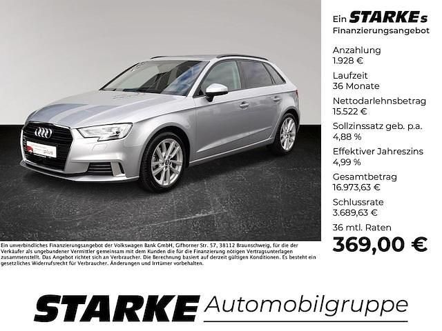 Florettsilber metallic Gebraucht 2019 Audi A3 Sport | 16.980 € (Guter Preis) - Bild 1/4