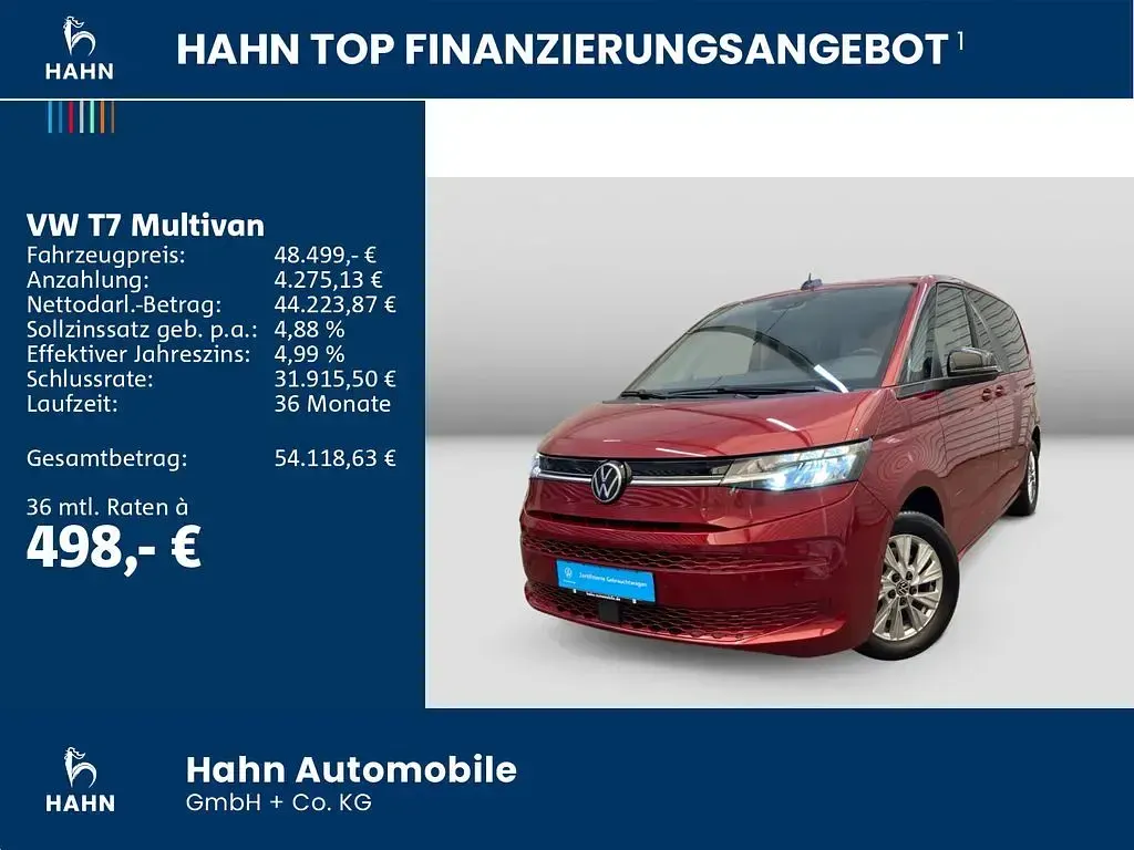 Second-hand VW Multivan Life 204 CP (150 kW) 2024 Roșu Monovolum