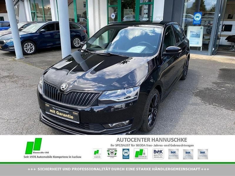 Blackmagic metallic (metallic) Gebraucht 2019 Skoda Rapid Monte Carlo Kombi | 13.375 € (Fairer Preis) - Bild 1/4