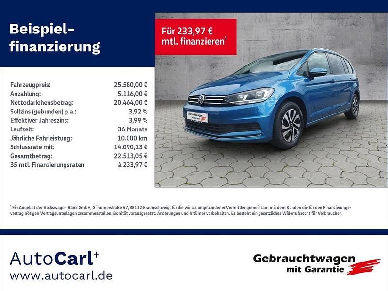 Caribbean blue metallic Gebraucht 2022 VW Touran Active Van / Kleinbus | 25.580 € (Fairer Preis) - Bild 1/4