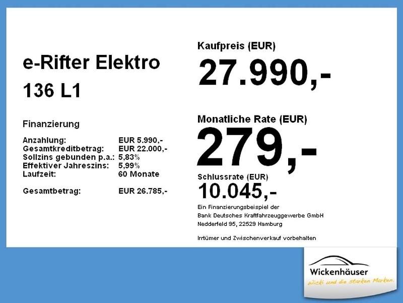 Gebraucht Peugeot e-Rifter Allure 100 kW (136 PS) 2024 Grau artense Van / Kleinbus