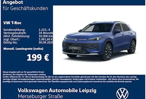 Neu VW T-Roc Life 116 PS (85 kW) 2026 Blau SUV