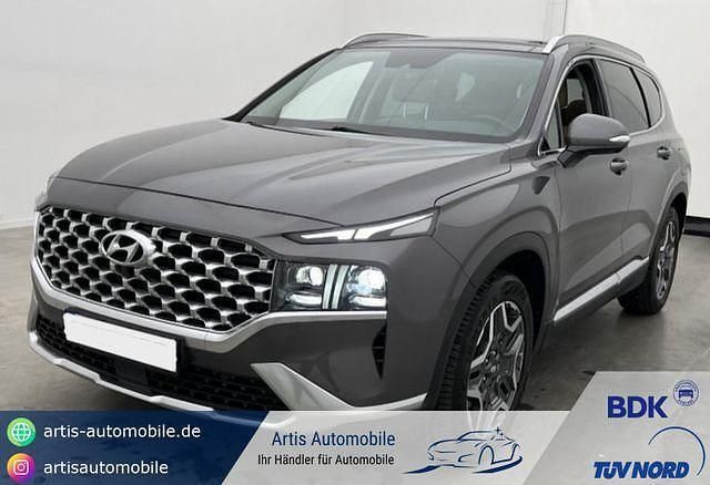 Grau Gebraucht 2021 Hyundai Santa Fe Trend SUV | 38.990 € - Bild 1/4