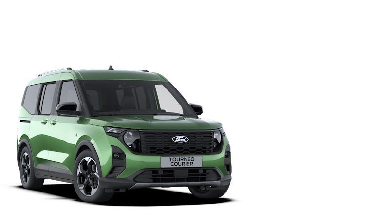 Bursting green metallic Gebraucht 2024 Ford Tourneo Courier Active Van / Kleinbus | 32.897 € (Teuer) - Bild 1/1
