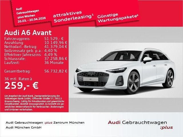 Gebraucht Audi A6 Ambiente 204 PS (150 kW) 2025 Gletscherweiß metallic Kombi