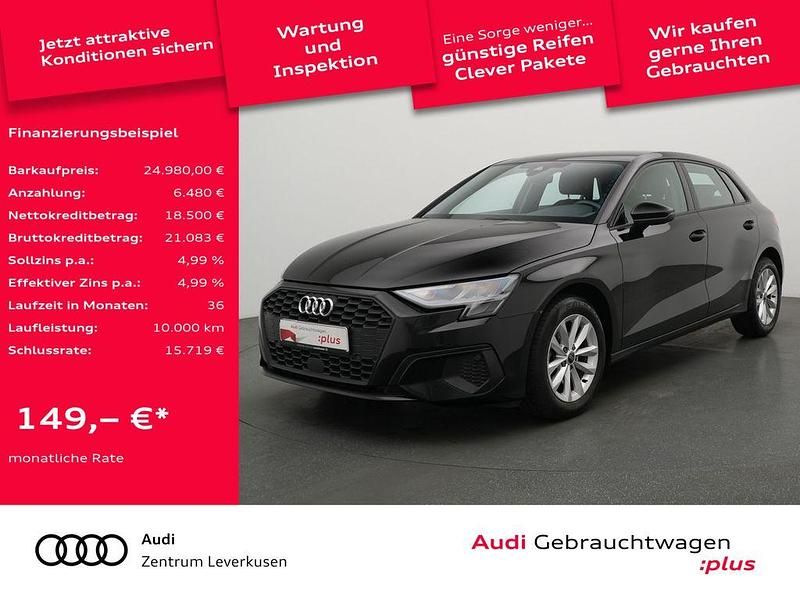 Brillantschwarz Gebraucht 2023 Audi A3 Sportback Limousine | 24.980 € (Fairer Preis) - Bild 1/4