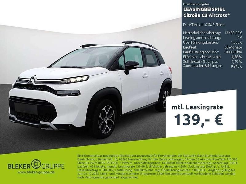 Weiß Gebraucht 2023 Citroën C3 Aircross Shine SUV | 13.180 € (Guter Preis) - Bild 1/3