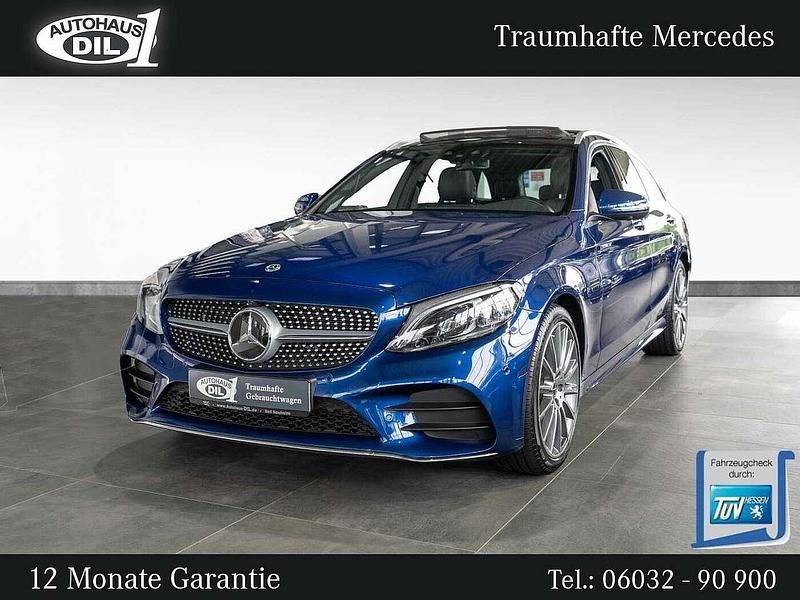 Brillantblau metalliclack Gebraucht 2020 Mercedes C300e AMG Kombi | 30.650 € (Etwas zu teuer) - Bild 1/3