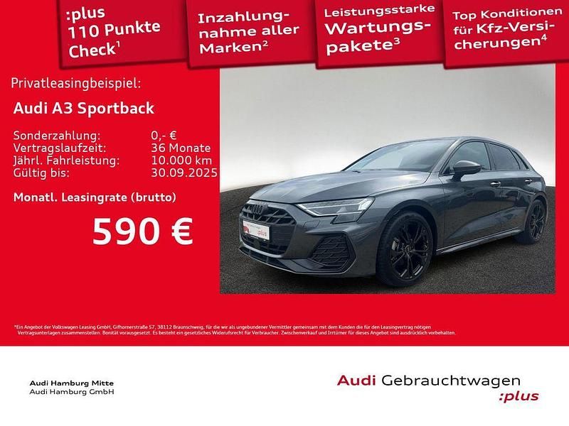Grau Gebraucht 2025 Audi A3 Sportback S-Line Limousine | 43.450 € (Etwas zu teuer) - Bild 1/3