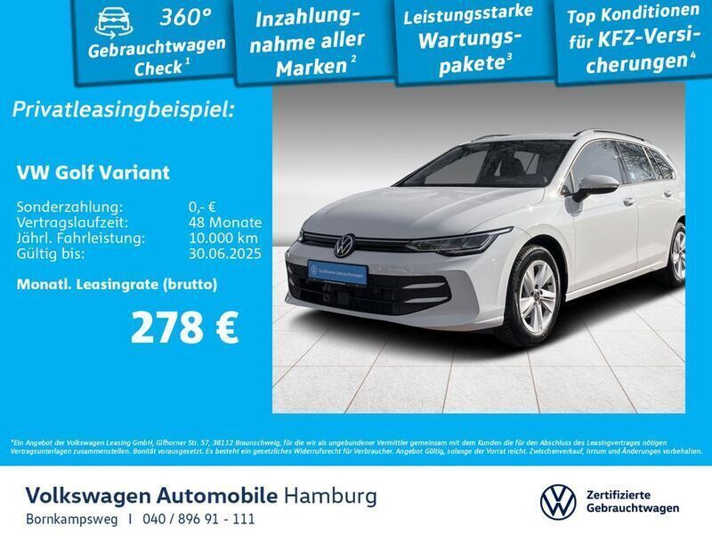 0q pure white Gebraucht 2024 VW Golf VIII Life Kombi | 25.888 € (Fairer Preis) - Bild 1/3