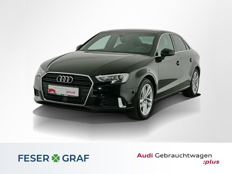 Mythosschwarz metallic Gebraucht 2018 Audi A3 Sport Limousine | 21.644 € (Fairer Preis) - Bild 1/4