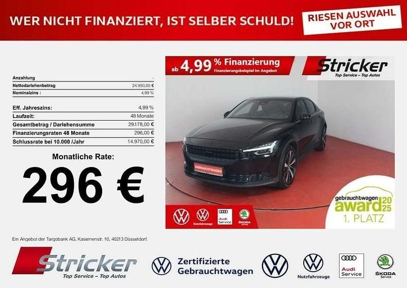 Schwarz Gebraucht 2022 Polestar 2 Long Range Single Motor Limousine | 24.949 € (Guter Preis) - Bild 1/4