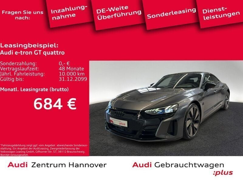 Daytonagrau perleffekt Gebraucht 2021 Audi e-tron GT quattro Advanced Limousine | 52.850 € (Teuer) - Bild 1/4