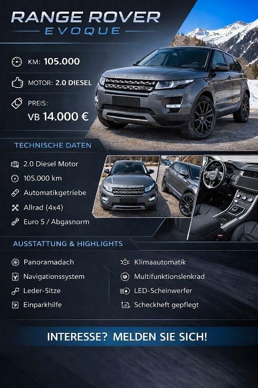 Gebraucht Land Rover Range Rover evoque 150 PS (110 kW) 2015 Grau SUV