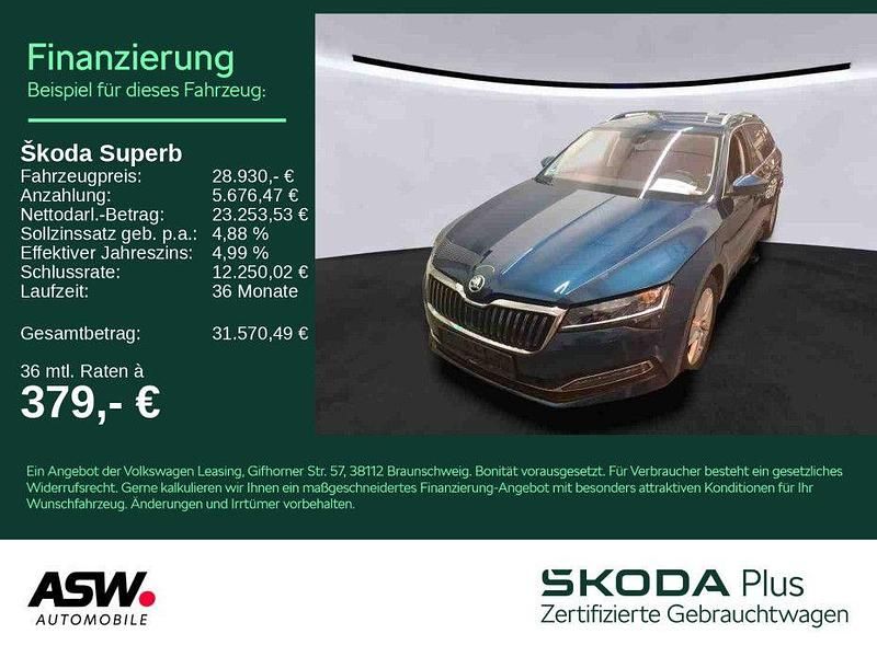Gebraucht Skoda Superb Style 200 PS (147 kW) 2023 Lavablau metallic Kombi