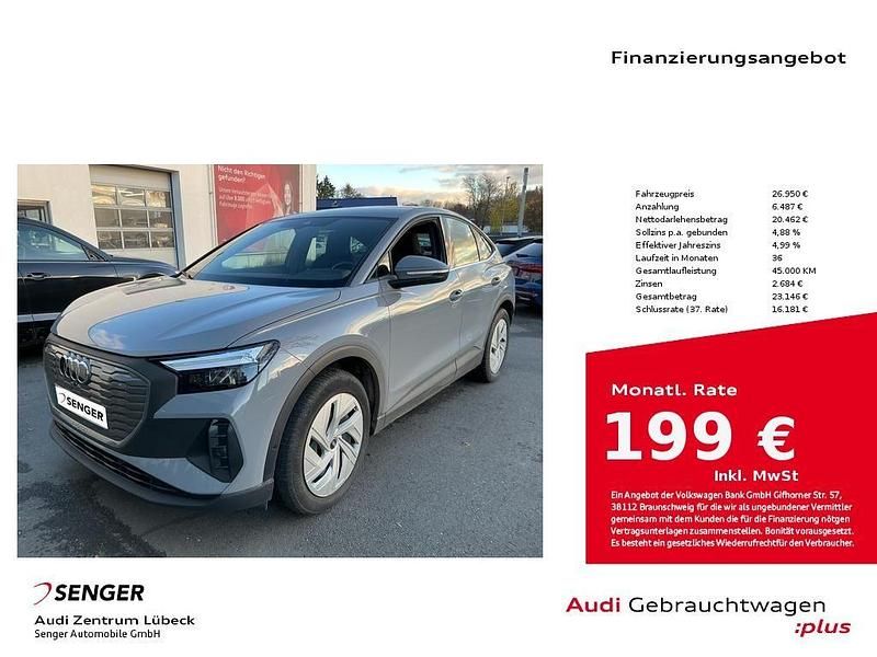 Kieselgrau Gebraucht 2021 Audi Q4 Sportback e-tron Sport SUV | 26.950 € (Fairer Preis) - Bild 1/4