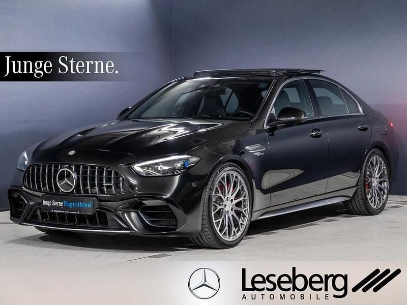 Obsidianschwarz Gebraucht 2024 Mercedes C63 S E Performance AMG Limousine | 81.920 € - Bild 1/4