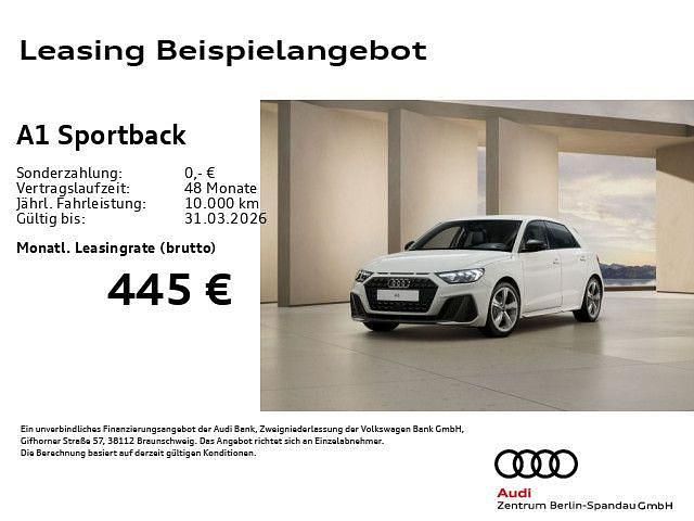Weiß Neu 2025 Audi A1 Sportback S-Line Kleinwagen | 33.888 € (Fairer Preis) - Bild 1/4