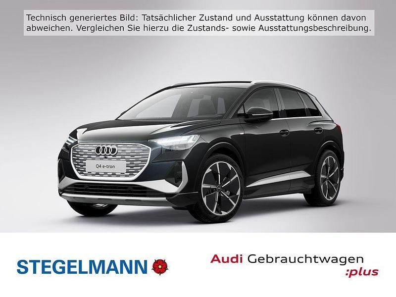 Mythosschwarz metallic Gebraucht 2022 Audi Q4 e-tron S-Line SUV | 33.390 € (Fairer Preis) - Bild 1/4