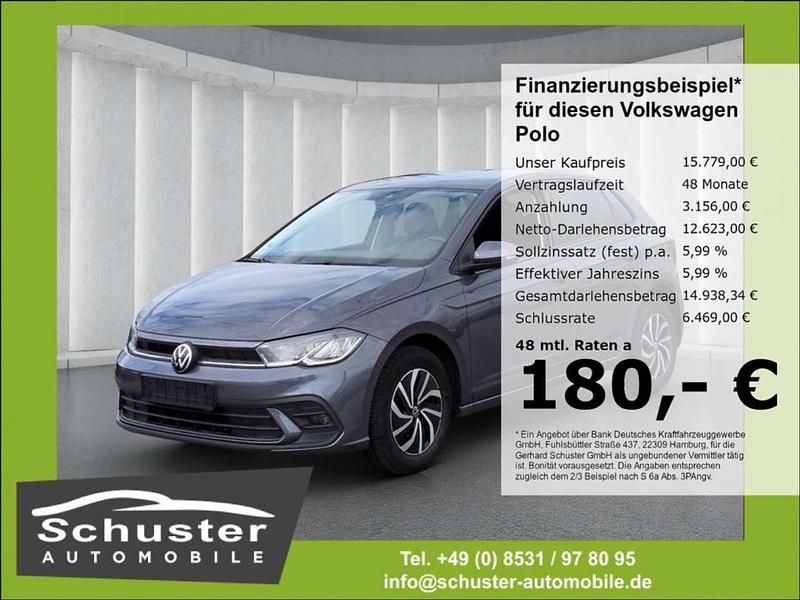 Grau Gebraucht 2021 VW Polo Life Kleinwagen | 15.779 € (Fairer Preis) - Bild 1/4
