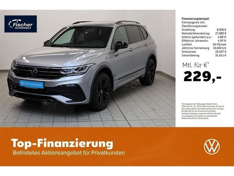 Pyrit silber metallic Gebraucht 2022 VW Tiguan Allspace R-line SUV | 35.880 € (Superpreis) - Bild 1/4