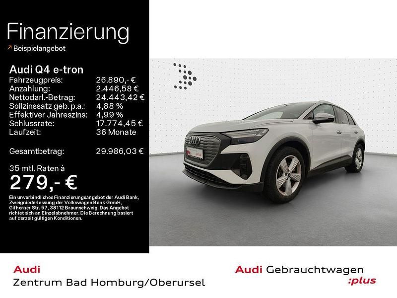Gletscherweiß metallic Gebraucht 2022 Audi Q4 e-tron SUV | 26.890 € (Fairer Preis) - Bild 1/4