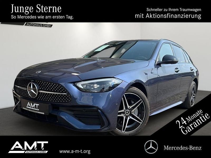 Blau Gebraucht 2024 Mercedes C300e AMG line Kombi | 48.940 € (Fairer Preis) - Bild 1/4