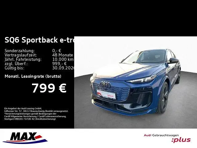 Neu Audi SQ6 Sportback e-tron Edition .1 359 kW (489 PS) 2025 Ascariblau metallic SUV