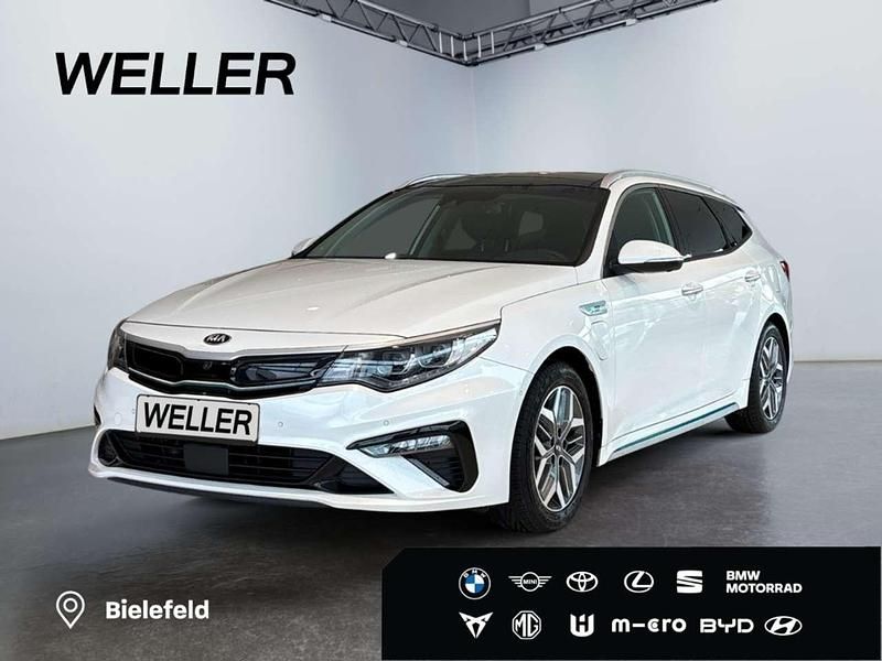Swp) snow white pearl (weiss Gebraucht 2019 Kia Optima Spirit Kombi | 17.880 € (Fairer Preis) - Bild 1/3