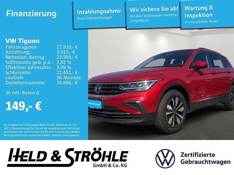 Kings red metallic (metallic) Gebraucht 2023 VW Tiguan Move SUV | 29.570 € (Fairer Preis) - Bild 1/2