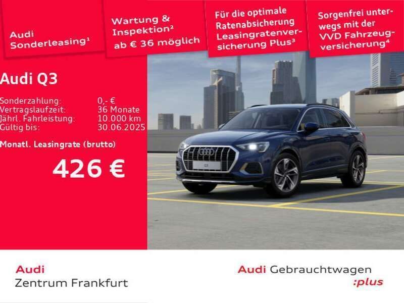 Navarrablau metallic Gebraucht 2024 Audi Q3 Advanced Plus SUV | 42.849 € (Fairer Preis) - Bild 1/2