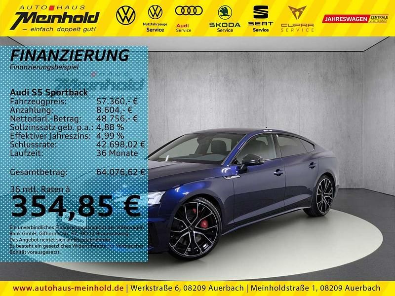 Navarrablau metallic Gebraucht 2023 Audi S5 Limousine | 57.360 € (Teuer) - Bild 1/4