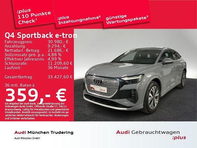 Grau Gebraucht 2023 Audi Q4 Sportback e-tron Sport SUV | 30.980 € (Superpreis) - Bild 1/2