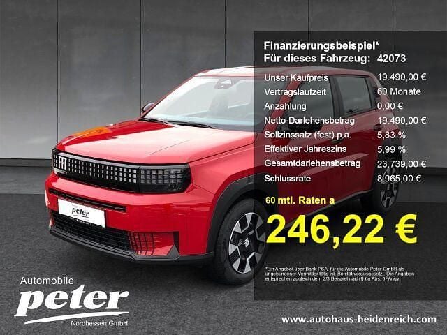 Rot Neu 2026 Fiat Grande Panda Icon Kleinwagen | 19.490 € (Superpreis) - Bild 1/4