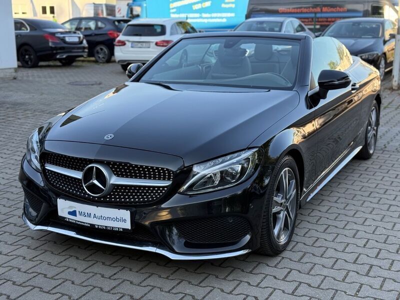 Schwarz Gebraucht 2018 Mercedes C200 AMG line Cabrio | 28.900 € (Fairer Preis) - Bild 1/4