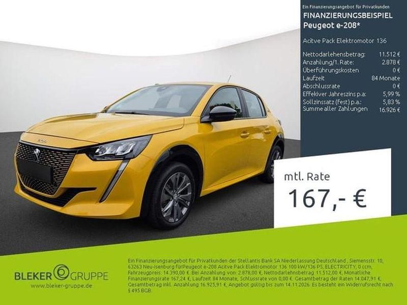 Gelb Gebraucht 2022 Peugeot 208 Kleinwagen | 14.390 € (Guter Preis) - Bild 1/3