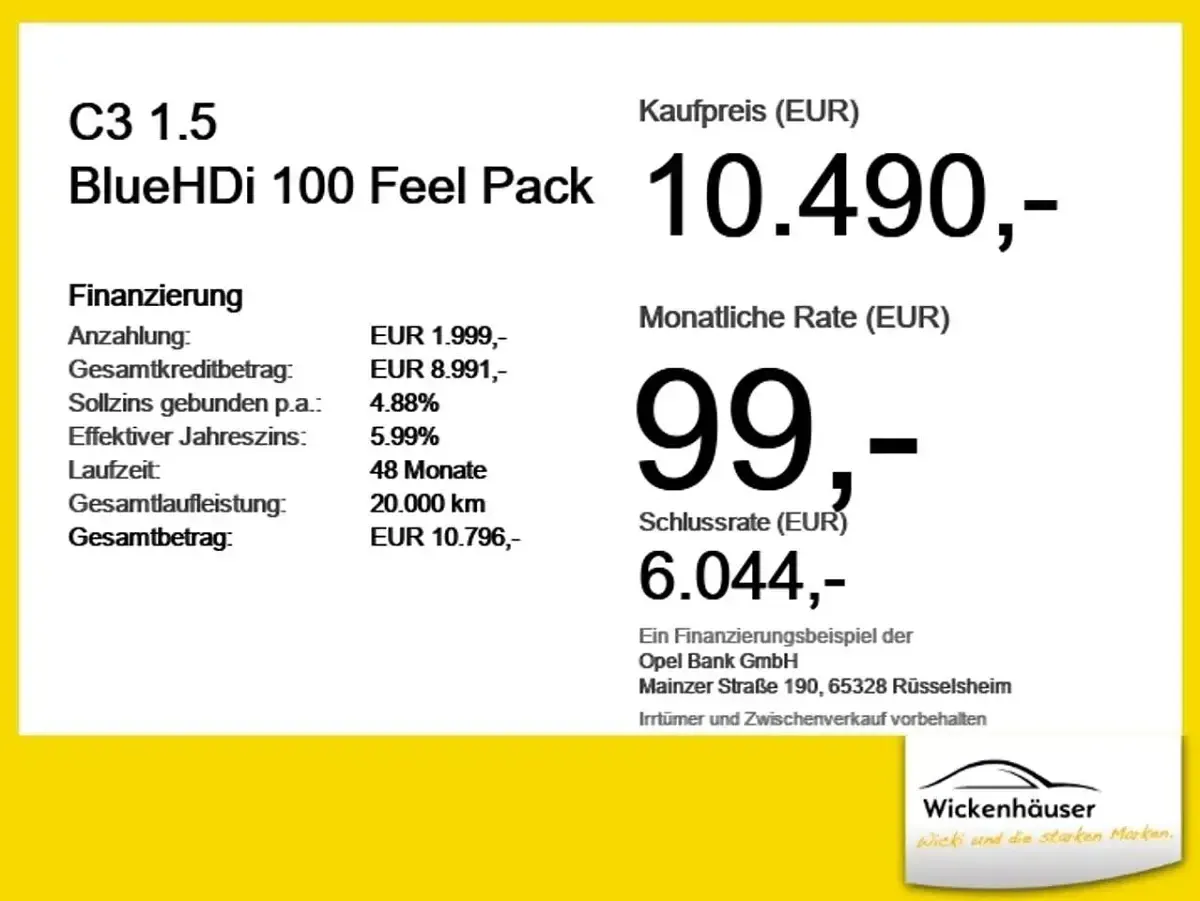 Gebraucht Citroën C3 Feel 102 PS (75 kW) 2021 Weiss banquise Kleinwagen
