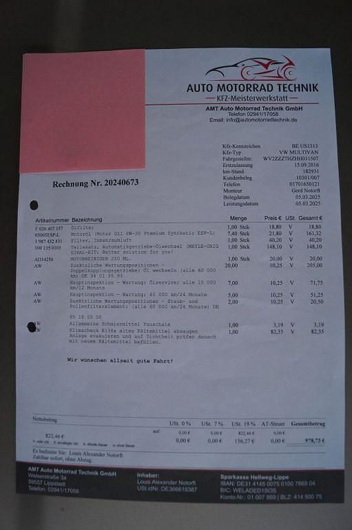 Gebraucht VW Multivan Highline 204 PS (150 kW) 2016 Van