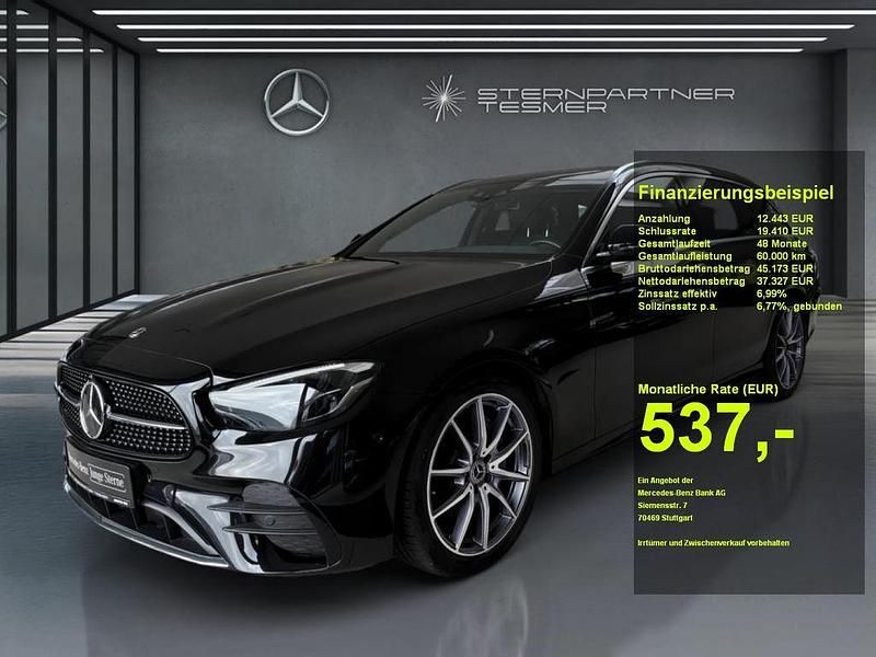 Schwarz Gebraucht 2024 Mercedes E220 AMG Limousine | 49.190 € (Teuer) - Bild 1/3