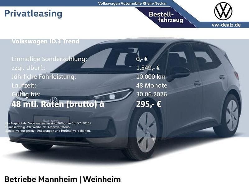 Neu VW ID.3 Trendline 125 kW (170 PS) 2026 Grau Kleinwagen