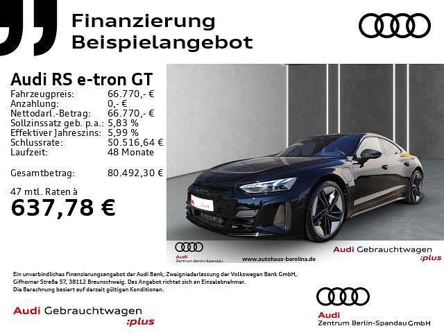 Schwarz Gebraucht 2021 Audi e-tron GT quattro Sport Limousine | 66.770 € (Fairer Preis) - Bild 1/4