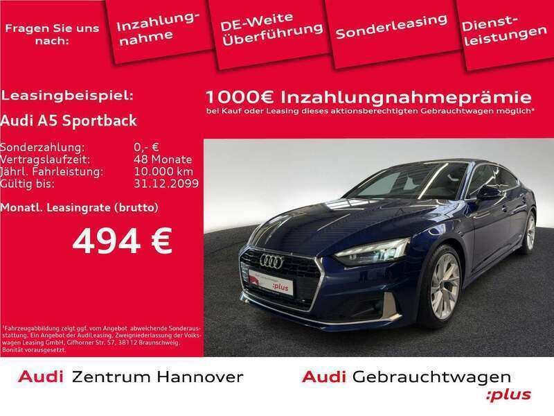 2d navarrablau metallic Gebraucht 2022 Audi A5 Advanced Plus Coupé | 33.650 € (Fairer Preis) - Bild 1/4