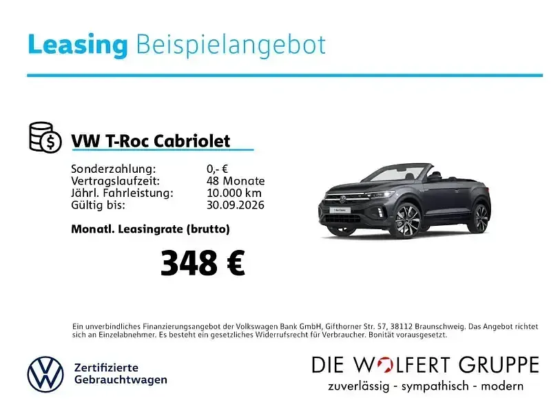 Gebraucht VW T-Roc Cabriolet Beats 150 PS (110 kW) 2022 Grau Cabrio
